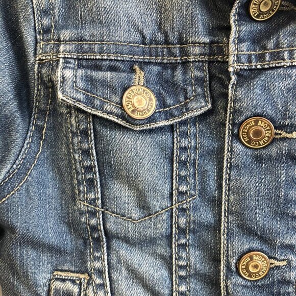 Zara Size 2/3 Dark Jean Jacket - Picture 3 of 8